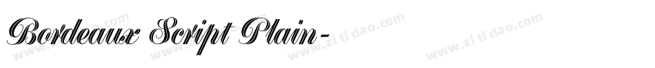 Bordeaux Script Plain字体转换